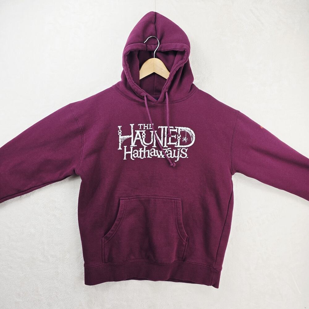 The Haunted Hathaways TV Show Promo Hoodie Adult Large Red Nickelodeon Y2K Rare - Picture 3 of 10